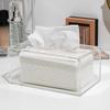 Tissue Box Waterproof Transparent Visible Acrylic Clear Napkin Paper Storage Box Home Organizer Daily Use