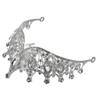 Women Wedding Crown Bride Alloy Rhinestone Crown Hair Accessory for Prom Costume Party