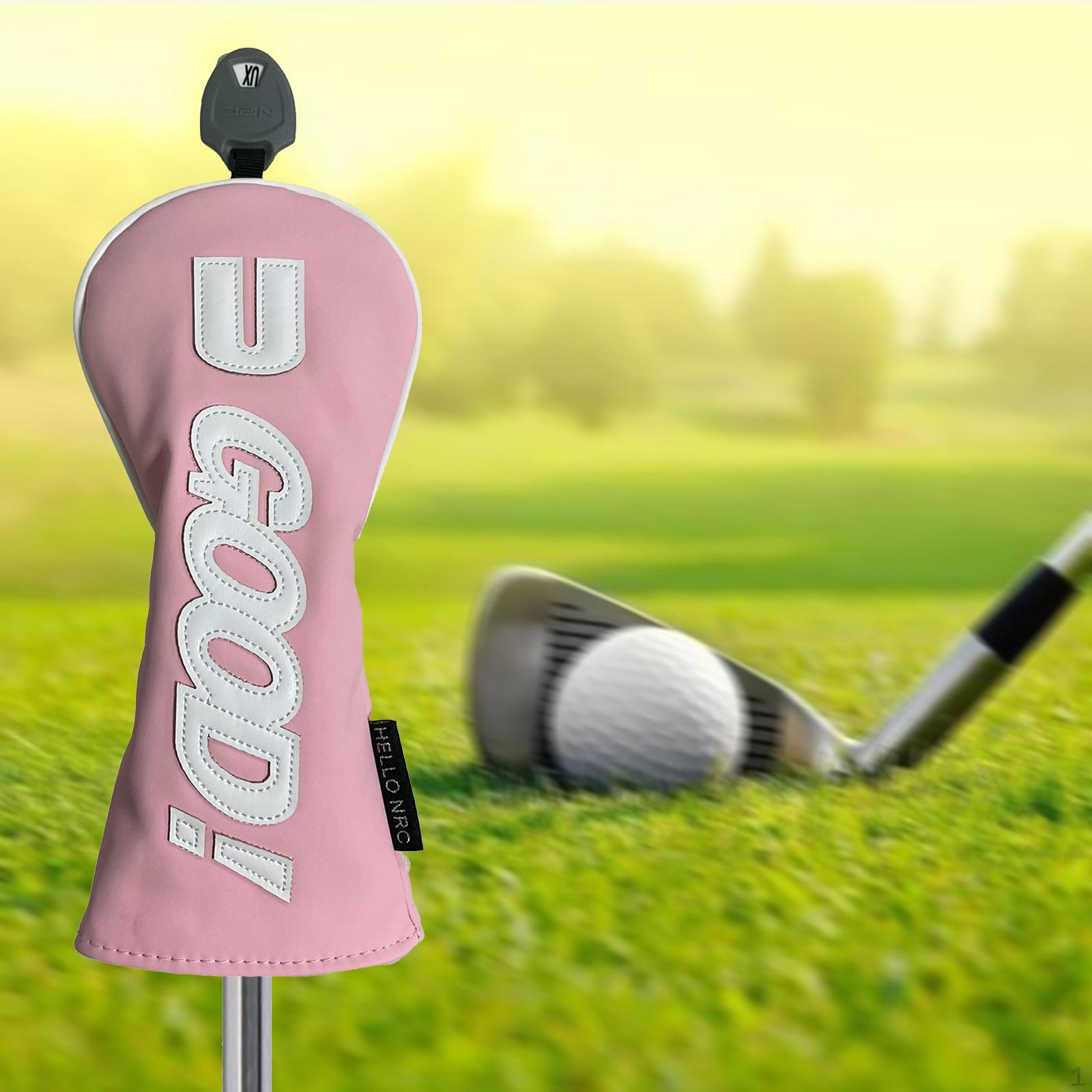 

Cover Golf Club Head Premium Protection PU Protector for Women And Men Number 5 Pink
