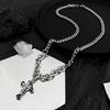 Men's Equatorial Cross Necklace, Trendy Hip-hop Style, High-end Fashion Brand, Versatile Pendant, Niche Design Accessory for Men