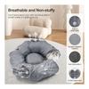 Odoland 85cm Cat Tunnel Bed, Donut Shape, 160cm Long S Shape, Cat Tunnel with Cushion, Fluffy, Cat Play, Lack of Exercise, Foldable, Washable, Toy