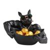 Creative Cool Dog Figurine Bulldog Statue Storage Box Animal Ornament Resin Craft Art Sculpture Figurine Home Decoration Gift