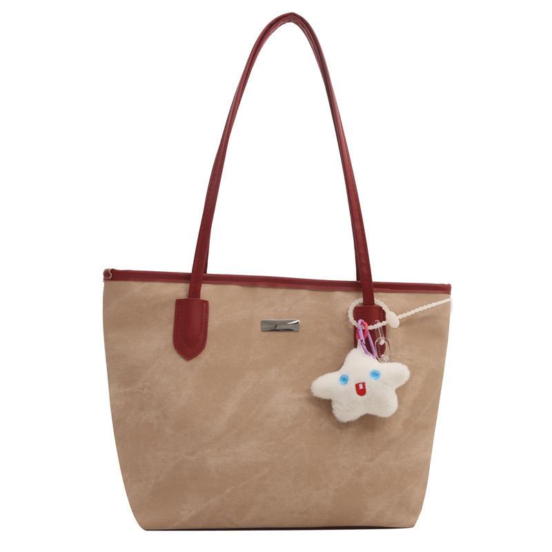 Large Capacity 2024 New Fashion Casual Street Style Pu Tote Shoulder Bag