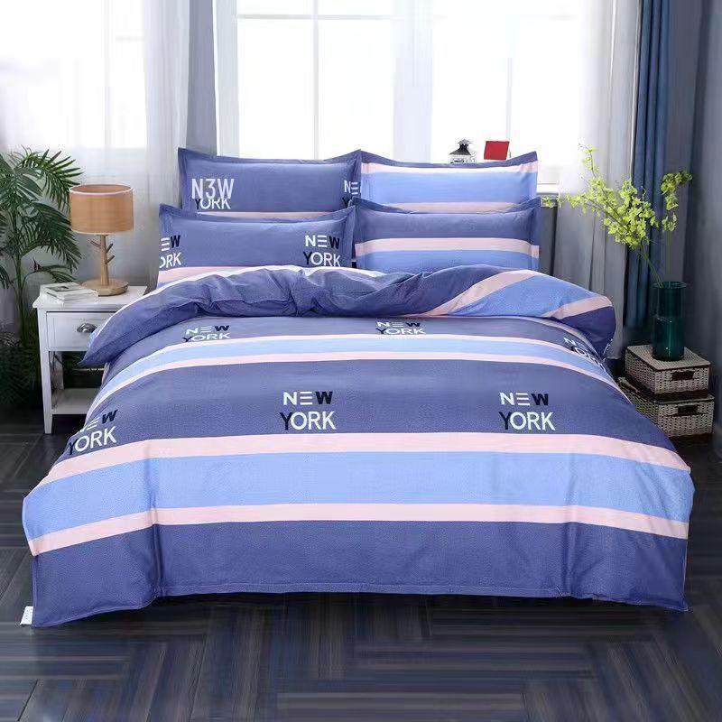 All-Season Cotton Bed Sheets & Quilt Cover Set for Dorms and Home