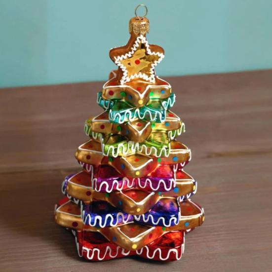 Yousheng Gingerbread House Christmas Decoration Resin Gingerbread Christmas Tree Hanging Ornaments for Tree Holiday Party Home Decor