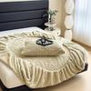 Home Milk Velvet Bed Sheet/Single/Super Single/Large/Extra Large Warm Soft Bed Sheet Mattress for Autumn Winter Home Furnishings