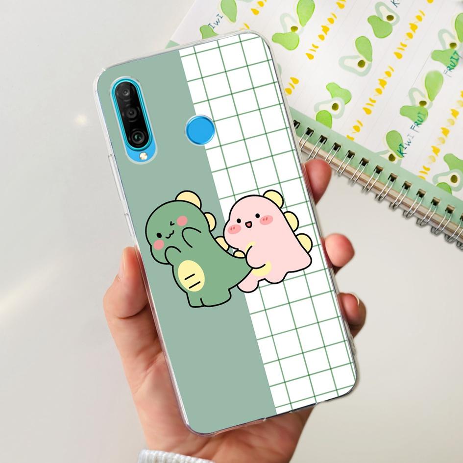 For Huawei P30 Lite Case MAR-LX1M MAR-L21A MAR-LX1A Cute Astronaut Cover Clear Silicone Bumper For Huawei P30 Pro Lite P 30 Capa