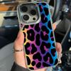 Colorful Gradient Leopard Print Phone Case For Iphone 17 17E 16E 11 Plus 13 Pro Max 16 12 14 15 Ultra Durable Protective Coque