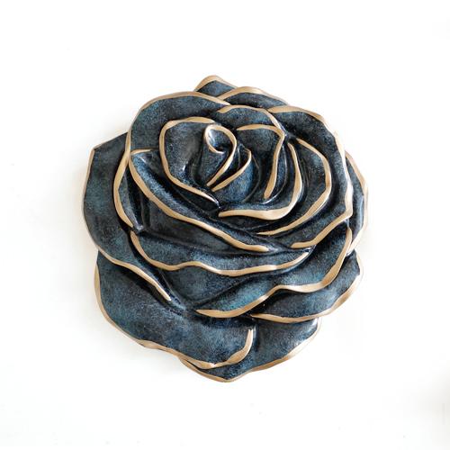 Nordic Three-dimensional Flower Wall Decoration Living Room Background Wall Resin Gilded Flower Wall Hanging Interior Decoration
