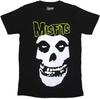 Rock Off Officially Licensed Products Men's Misfits Skull & Logo T-Shirt Black