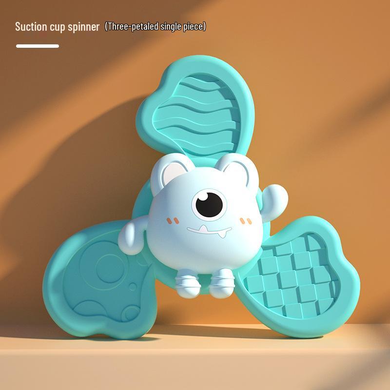 TikTok Trendy Baby Teething Suction Toy: Spinning Rattle for Dining Tables