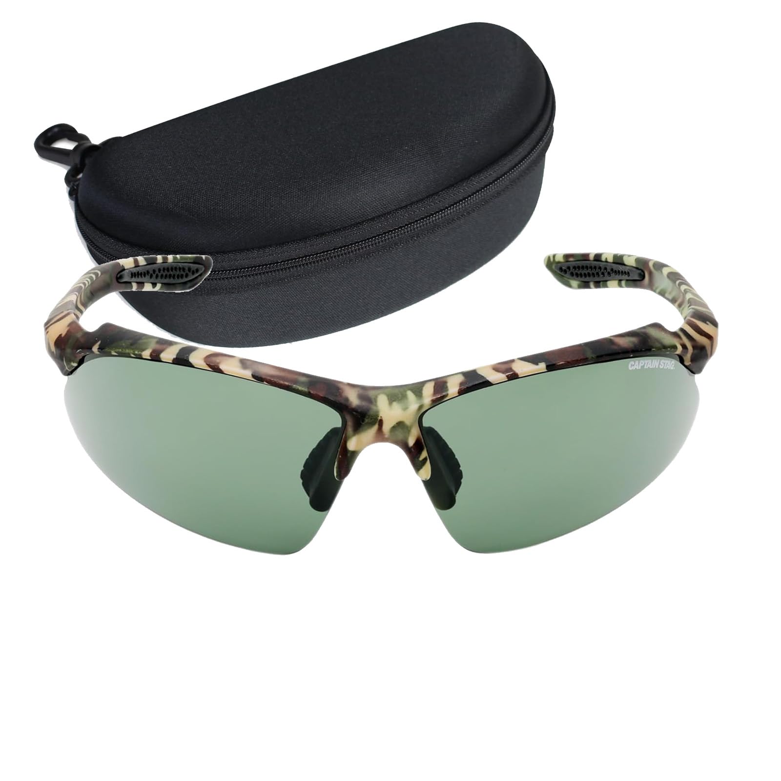 

Captain Stag Sunglasses for with Plastic Men, Sports, Case, Frame, Green, Camouflage, CS-S007-3-EH-72 зелений