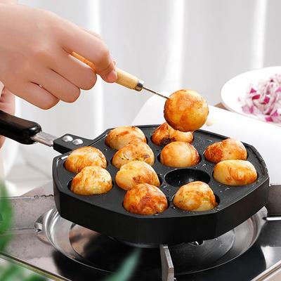 12 löcher Aluminium Legierung Pfanne Japan Professionelle Octopu Ball Maker Takoyaki Maker Kochen Werkzeug Antihaft-Braten Backformen