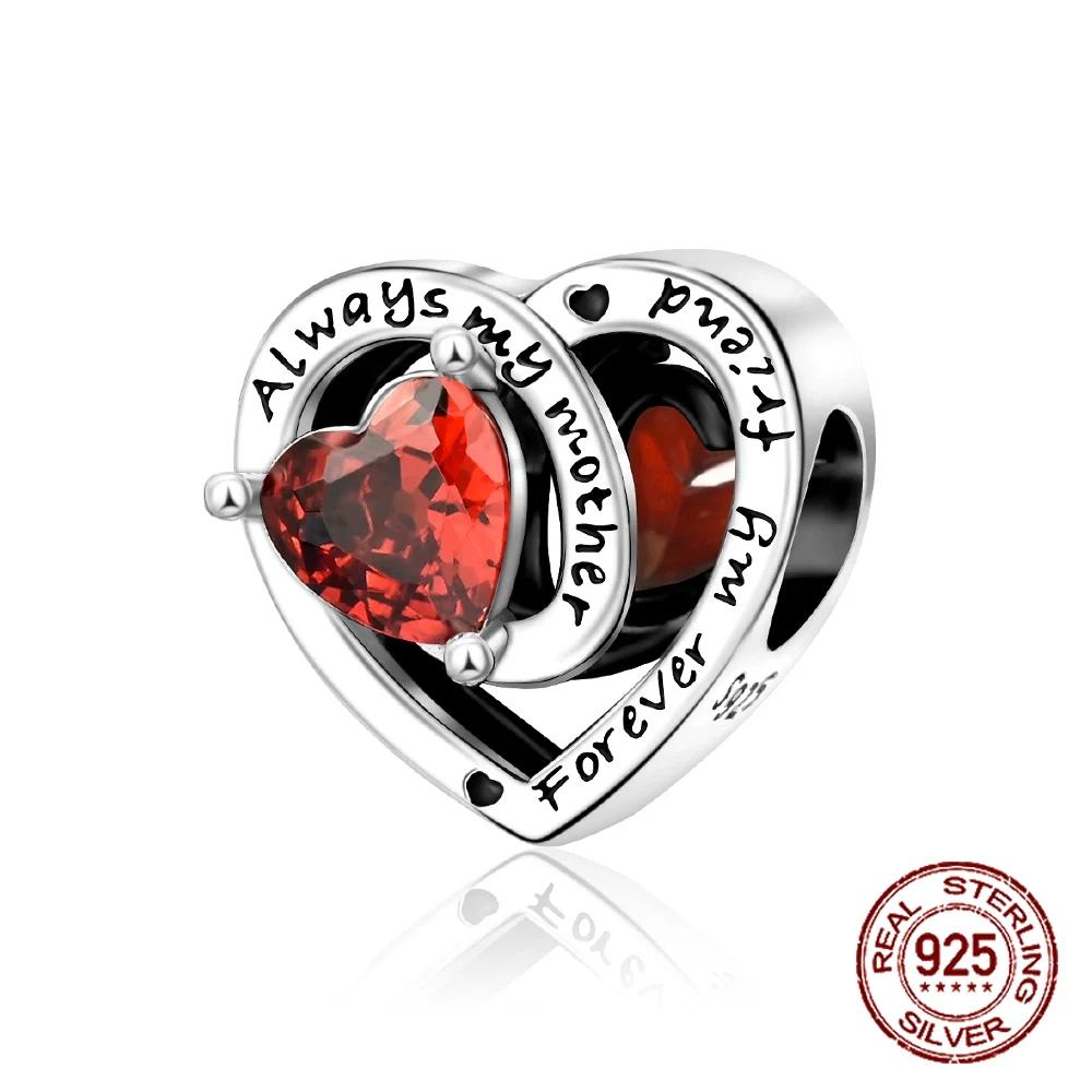 Red Color Series Charms Beads Copper Blood Heart Love Car Strawberry Fruit Dangle Fit Original Bangle Bracelet Diy Jewelry