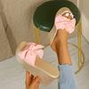 Fashion Women Wedges Sandals Flower Round Headed Solid Color Sandals Women Summer Beach Platform Shoes Large Size High Heels Slippers