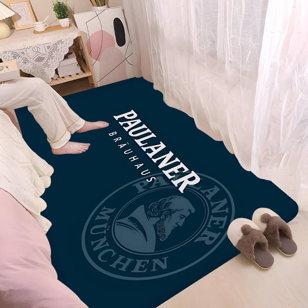 German Beer Paulaners Hallway Carpet Non-Slip Laundry Room Mat Laundry Decor Balcony Child Living Room Toilet Rug