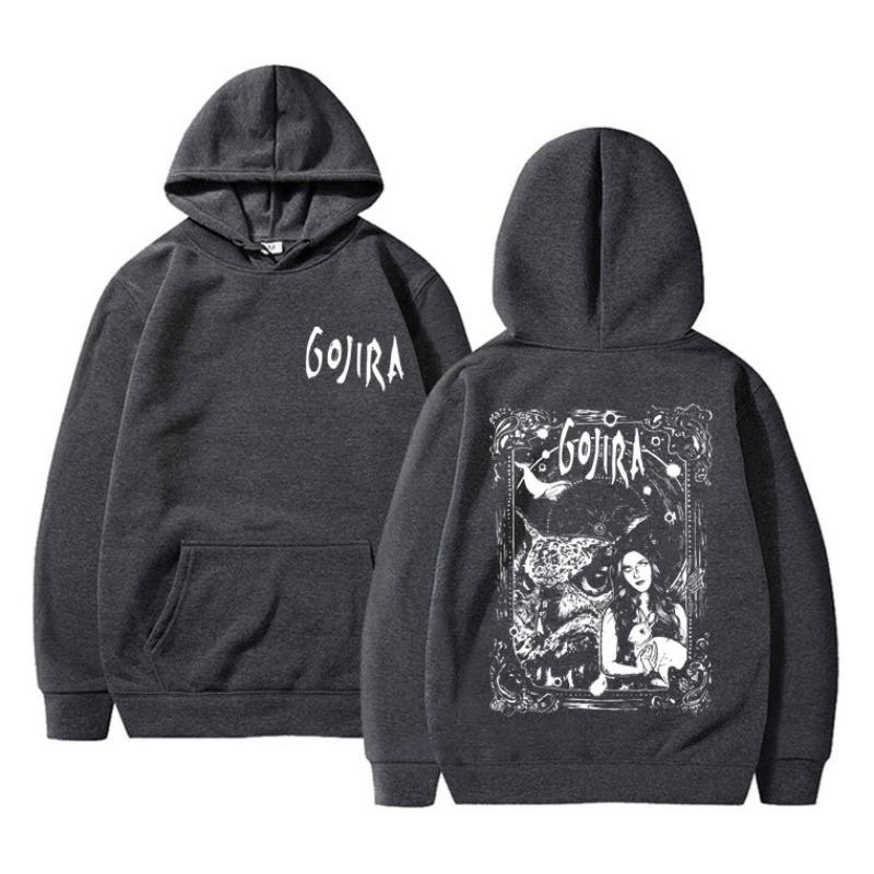 French Metal Band Gojira Graphic Hoodie Male Magma Sweatshir Men Fashion Printed Hoodie Sweatshirt Harajuku Hoodie Clothing