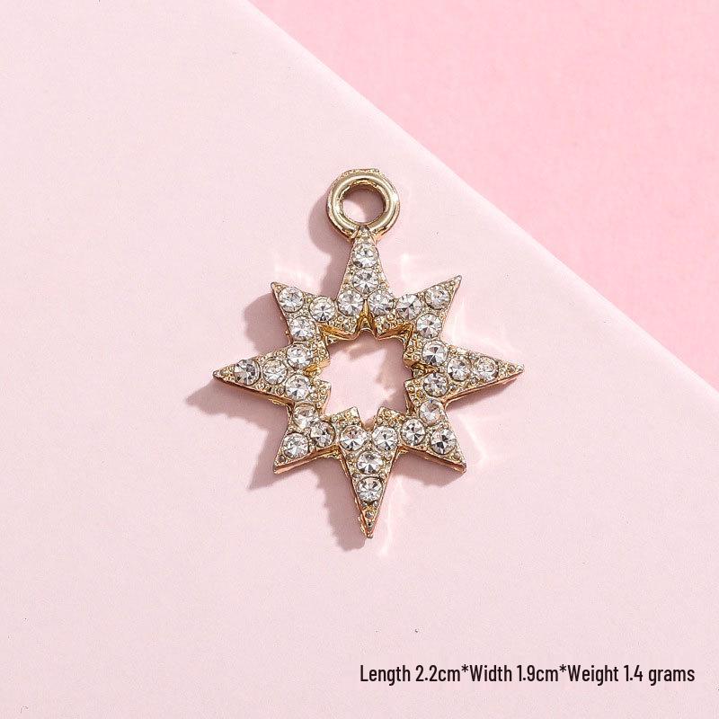 Snowflake Rhinestone Charm Pendant for DIY Jewelry: Christmas Alloy Accessory for Women’s Bracelets, Necklaces, and Earrings