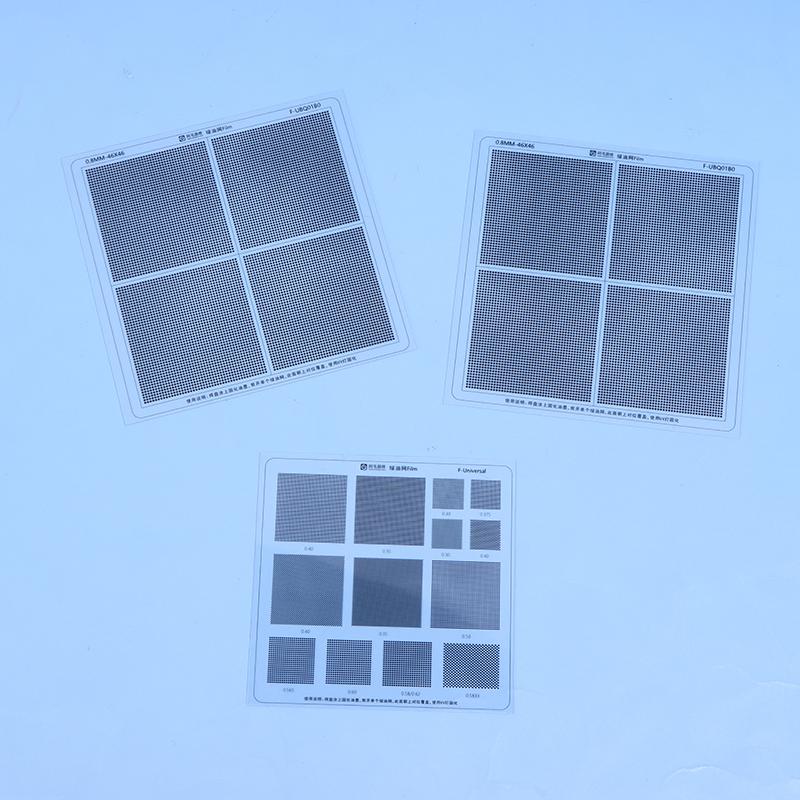 Hole Spacing 0.3/0.35/0.375/0.4/0.5/0.58/0.6/0.8/1.0Mm Universal Green Oil Net Uv Solder Mask Bga Reballing Stencil