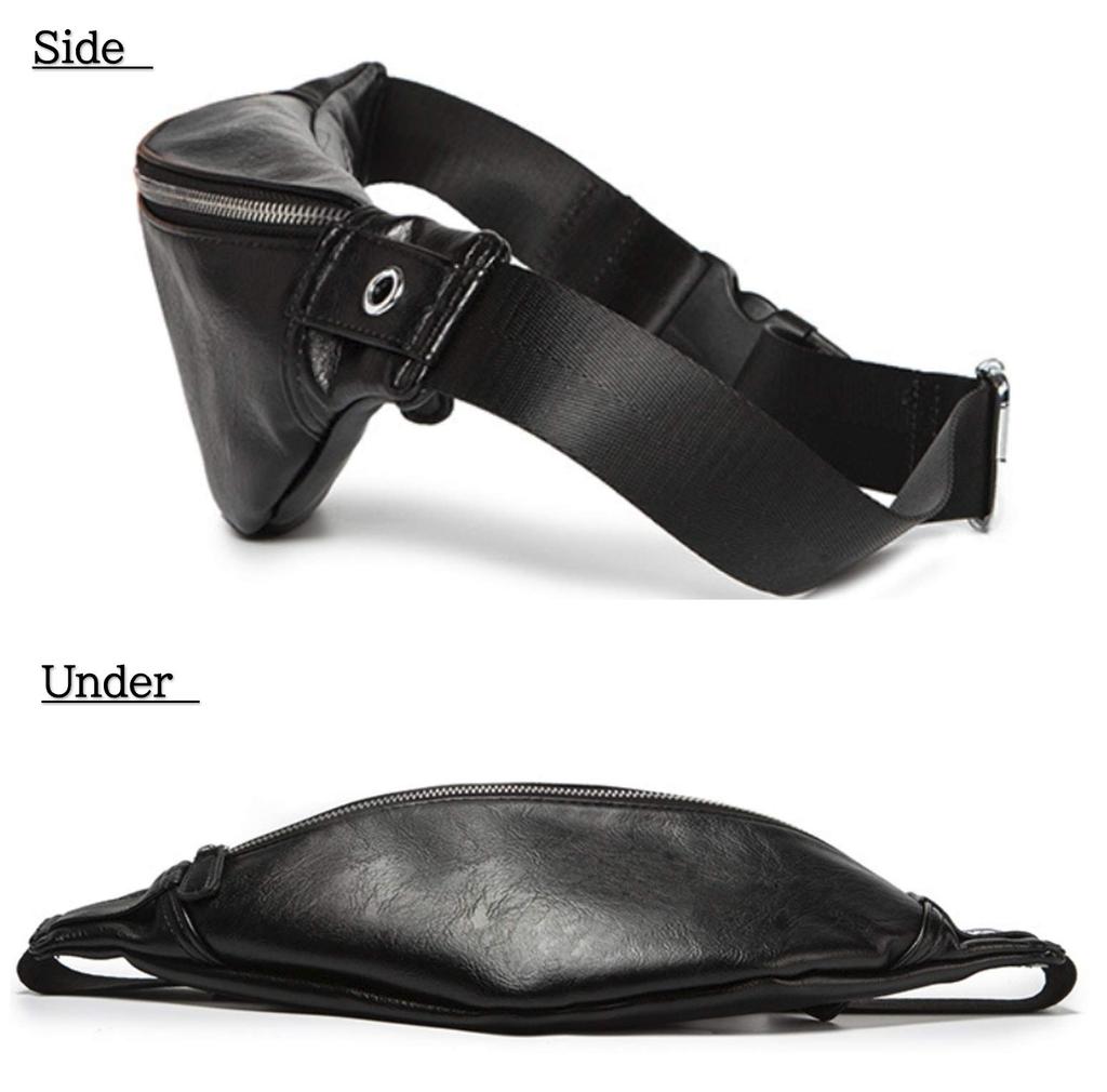 Waist Waist Shoulder Simple Black [MaRowsm] Artisan-made Pouch, Bag, Bag, Design, Unisex,