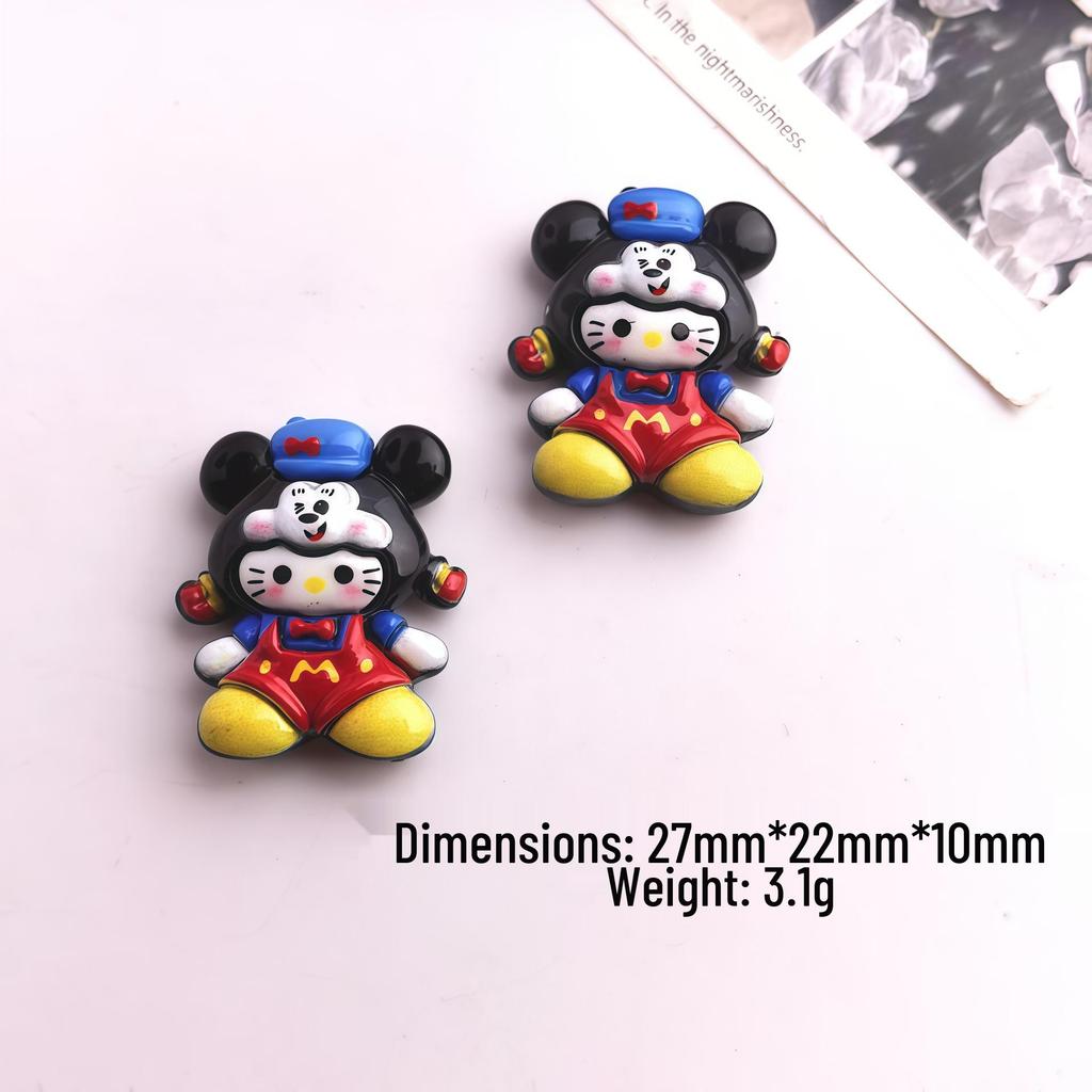 Cartoon Cat Cosplay Resin Accessories: Hair Clips, Fridge Magnets, Beading Pens.