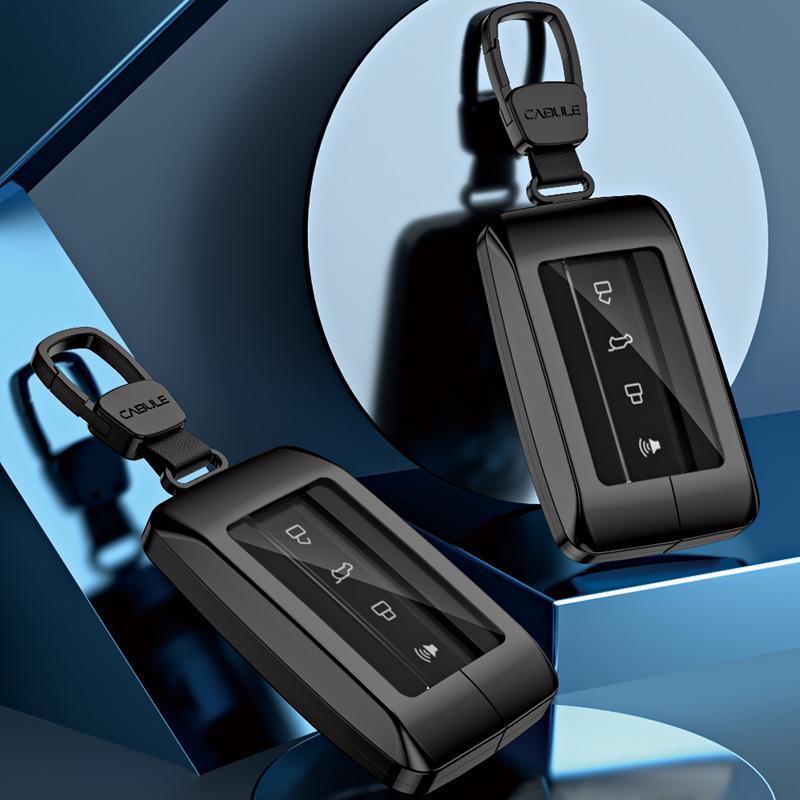 Tank 300 Car Key Case: Aluminum Alloy Full Coverage Set with Square Buckle.