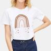 Trendy Rainbow Teacher Design Sense Short Sleeve T-shirt Men's Women's Large Size Crewneck for Boys Girls Children