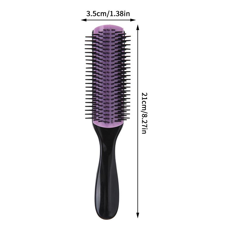 9-Rows Detangling Hair Brush Detangler Hairbrush Scalp Massager Straight Curly Wet Diy Hair Comb Brush