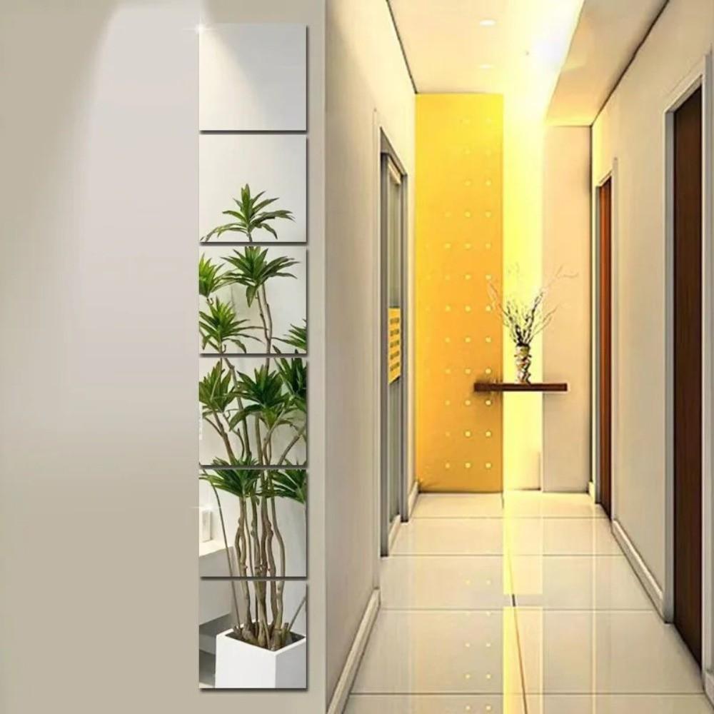 Self-Adhesive Acrylic Mirror Sheet 20/30/40cm Non Glass Mirror Stickers  Home Office