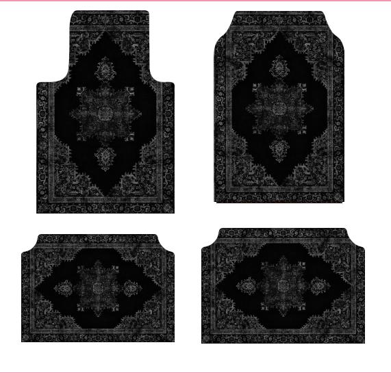 Set of Bohemian Style Floor Mat Universal Size Car Foot Mat American Retro Rugs for Bedroom Home Anti-slip Soft Rug