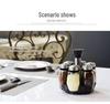 Rotating Glass Spice Jar Set - Creative Kitchen Seasoning and Condiment Organizer