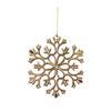Christmas Ornaments Plastic Glitter Gold Snowflake/Reindeer/Angel Hanging Ornaments for Xmas Tree Winter Decoration