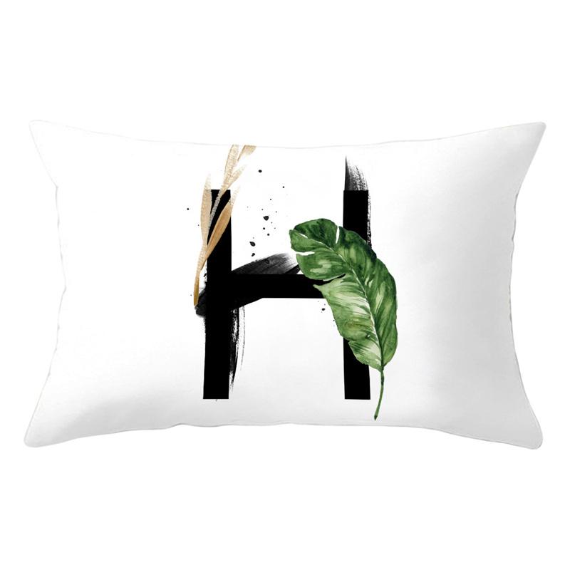 

30x50 см 26 наволочка с буквами на подушку для автомобиля, дивана, кресла, наволочка с зелеными листьями, наволочка для подушки для гостиной, домашнего декора, наволочка для подушки Hold 30X50cm