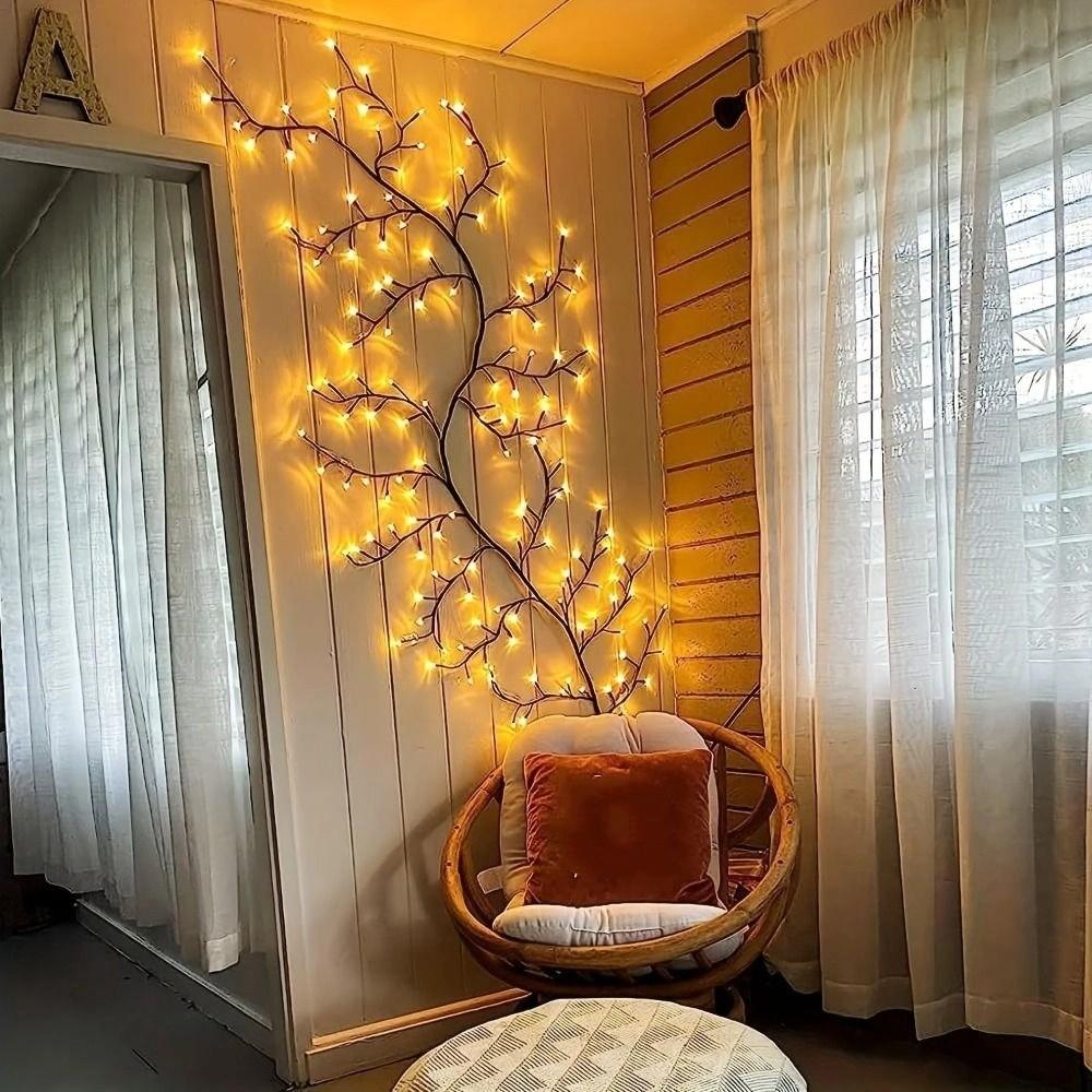 Willow Vine Christmas LED Lights DIY New Year Lights Flexible Tree Branch String Light  Indoor