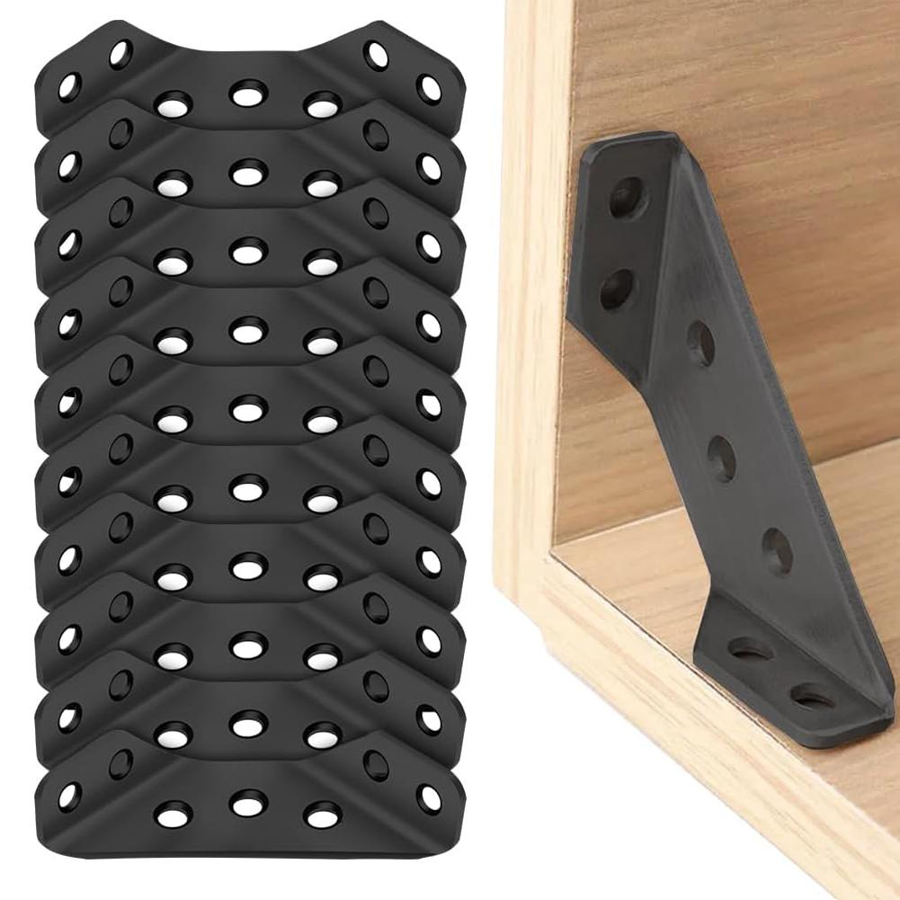 Furniture Corner Connector Angle Corner Brackets Chair Drawer Shelf Joint Support Stainless Steel Fixed Brackets Fasteners