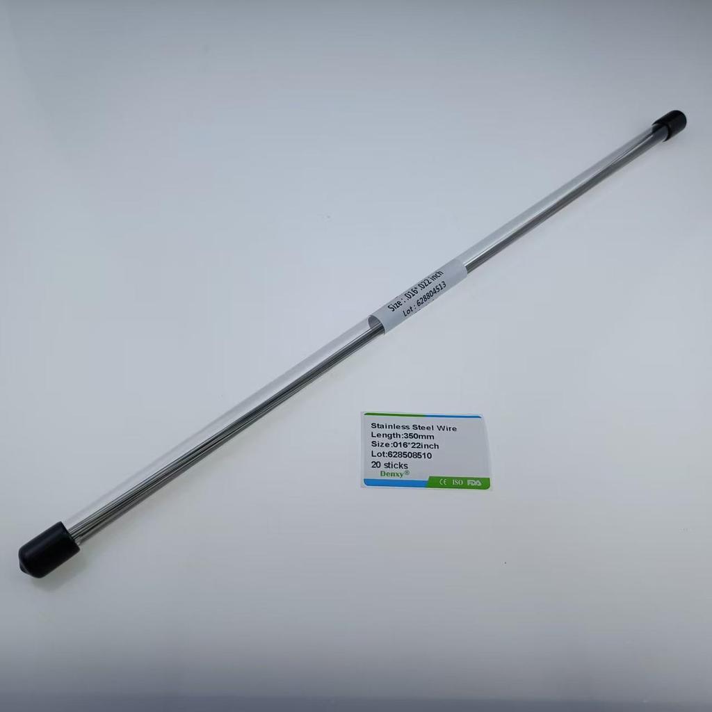 20 stk Tannregulering Rett Tråd Rustfritt Stål Koaksiale Ligaturtråder Tannlegekunst Kjeveortopedi Materiale