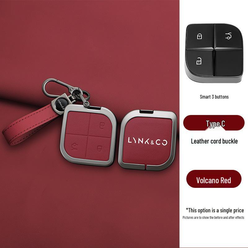Lynk&Co 08 2023 Schlüsselhülle: High-End Metallgehäuse mit Lederschnalle