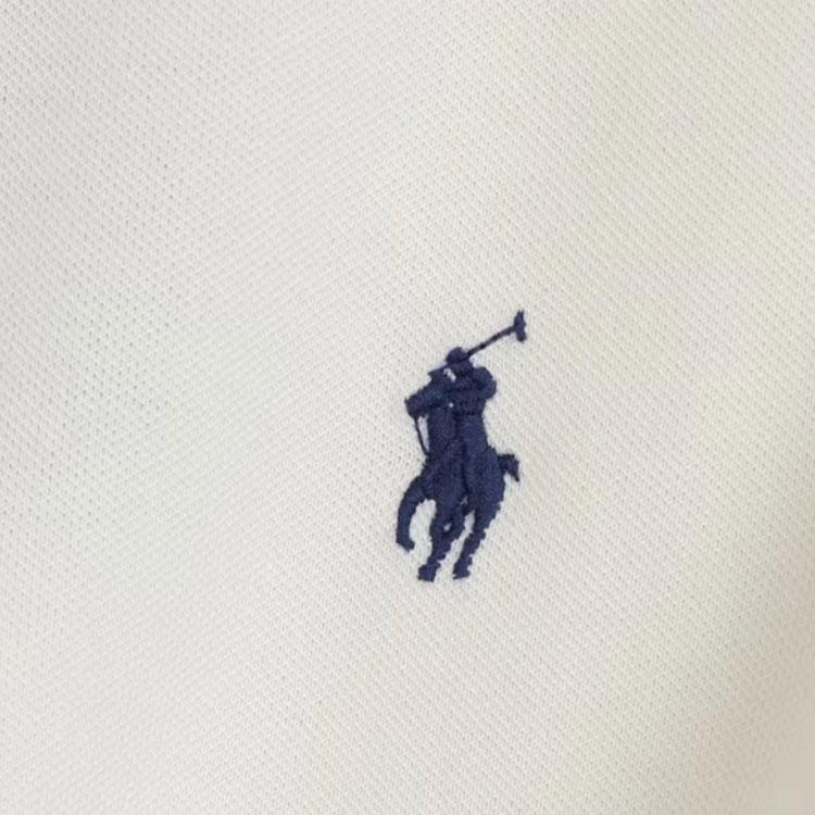 Polo Ralph Lauren Solid Color Logo Embroidered Short Sleeve Polo Shirt Men tops Off-White 710671764-073