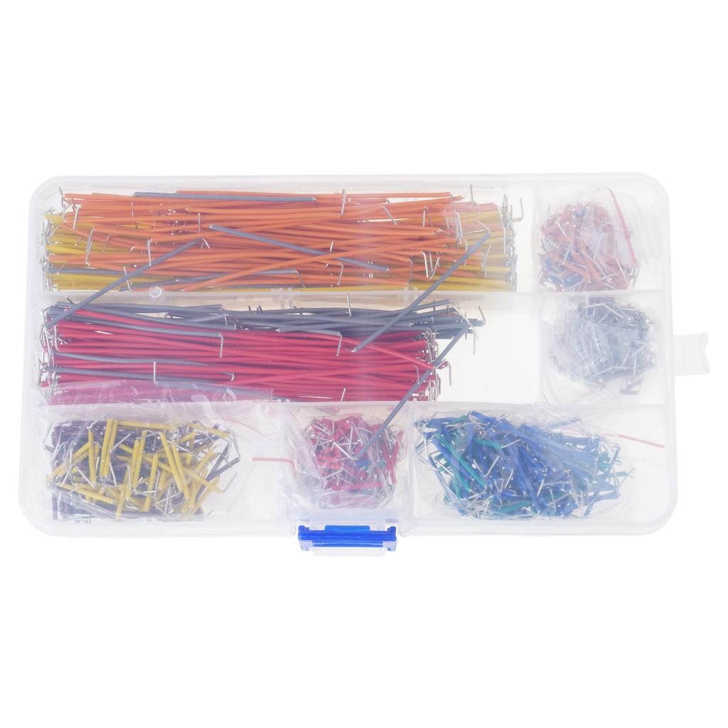 840Pieces Practical UShaped Jumper Wire Set for Arduinos Breadboards in Assorted Vibranting Color and 10 Mixed Size