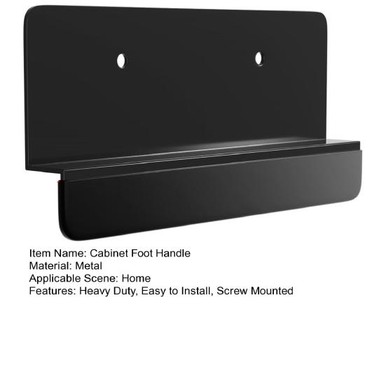 1/2Pcs Trash Cabinet Foot Handle Heavy Duty Metal Hands-free Screw Mounted Kitchen Cabinet Door Edge Trash Drawer Foot Pull Handle