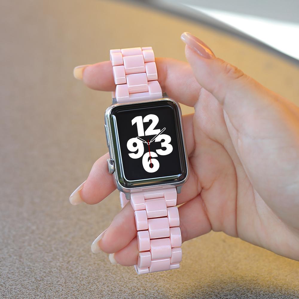 Harzarmband für Apple Watch Armband 45mm 44mm 42mm 40mm 41mm 45 mm Metallschnalle correa bracelet iwatch Serie 8 7 6 5 4 Ultra 49mm