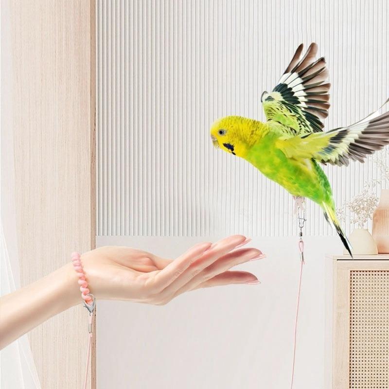 New Elastic Parrot Traction Rope Metal Buckle Multiple Size Bird Foot Chain Anti-flying Lightweight Bird Feet Bracelet for Birds