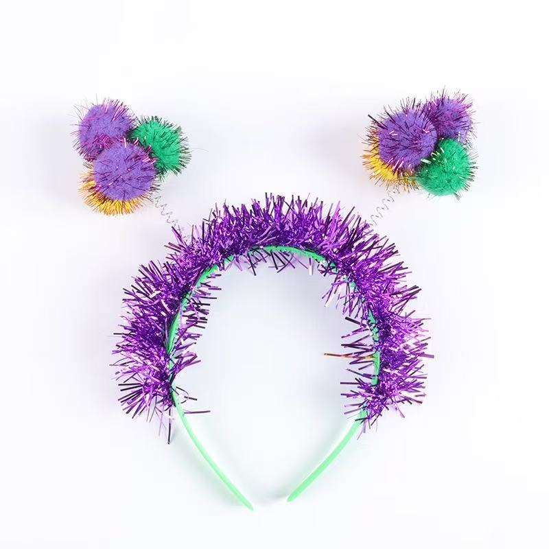 Hot Selling Alien Headband Silver Green Headband Martian Head Wrap Buckle Tiara