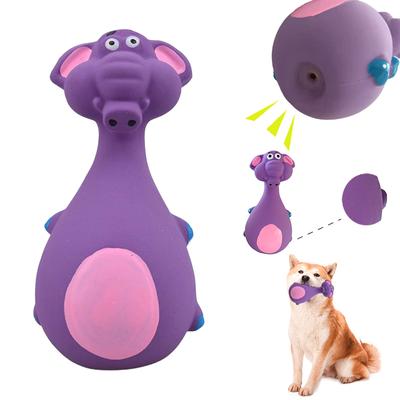 Pet Toys Squeezing Sound Interactive Toys Rubber Belly Elephant Squeaking Sound Bite Resistant Toys Dog Training Interaction