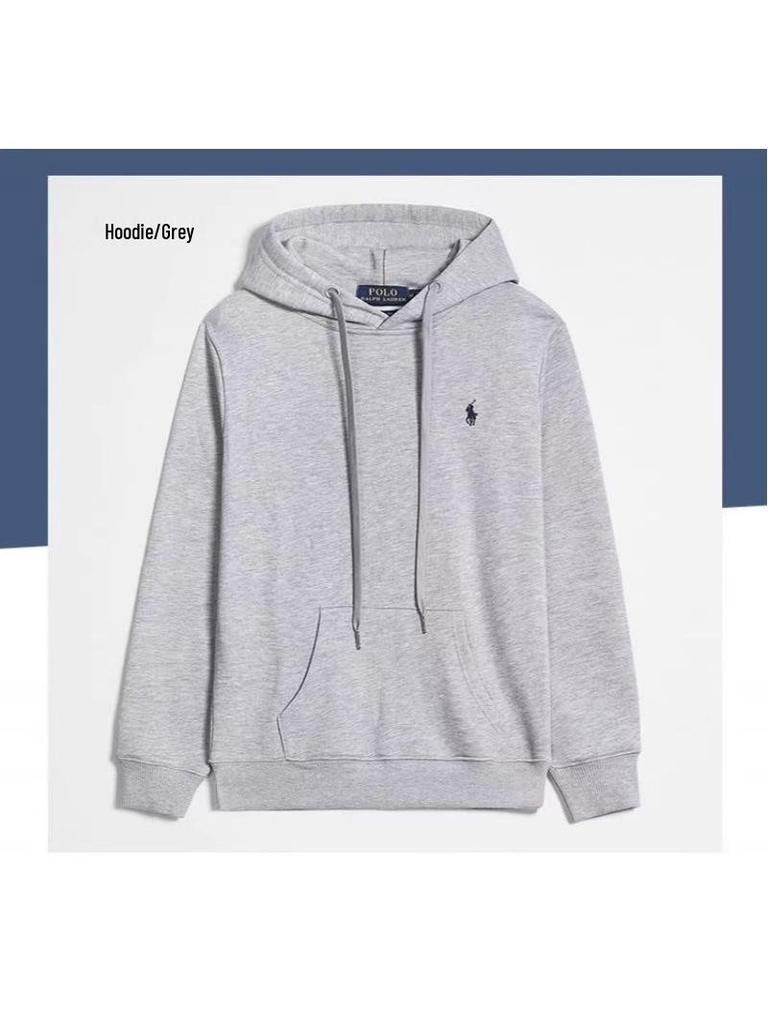 Ensemble Sweat à Capuche et Pantalon de Jogging pour Homme 2025 Brodé Petit Cheval RL Fermeture Éclair, Style Décontracté Printemps/Automne