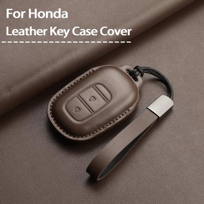 For Honda Odyssey Xrv Civic Hr-V Crv Accord Integra Car Remote Key Case Cover Auto Leather Keychain Accessories