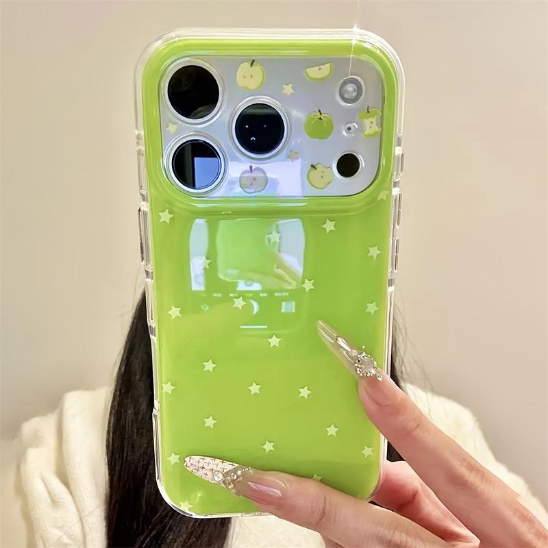 Summer Fruit Stars Pattern Silicone Soft Phone Case For iPhone 17 16 15 Pro Max 14 13 12 11 Pro Shockproof TPU Bumper Cover