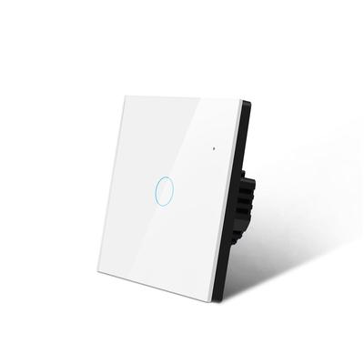 Wand-Touch-Sensor-Schalter, EU-Standard, Kristallglas, Touch-Schalter, Stromversorgung, 1 Gang, 1 Weg