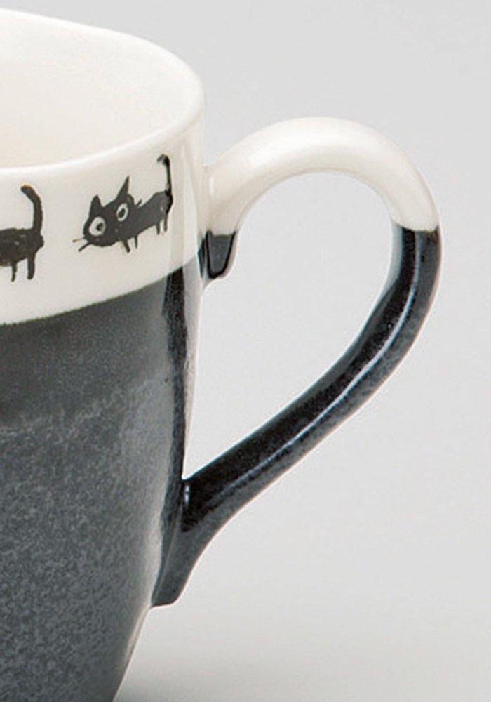 Soho Kiln Mug, Black Cat, Black, 8.4×9cm (350cc), 759-07-673