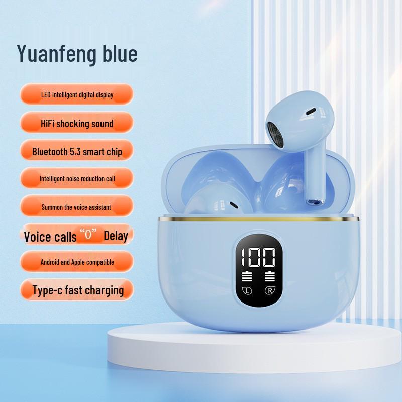 X15 True Wireless Earphones - Noise Cancelling, Battery Display, Low Latency, High Sound Quality, Ultra-long Battery Life.